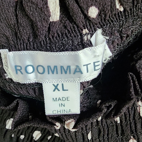 Roommates Black and White Polka Dot Blouse - Picture 2 of 4